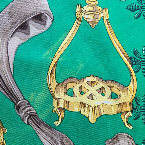 Hermès Vintage Silk Scarf Étriers Stirrups Equestrian Hand Rolled - Picture 8 of 16